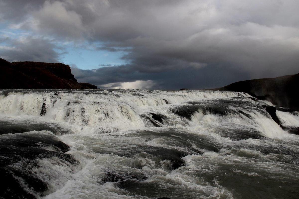 Island Wasserfall Gullfoss