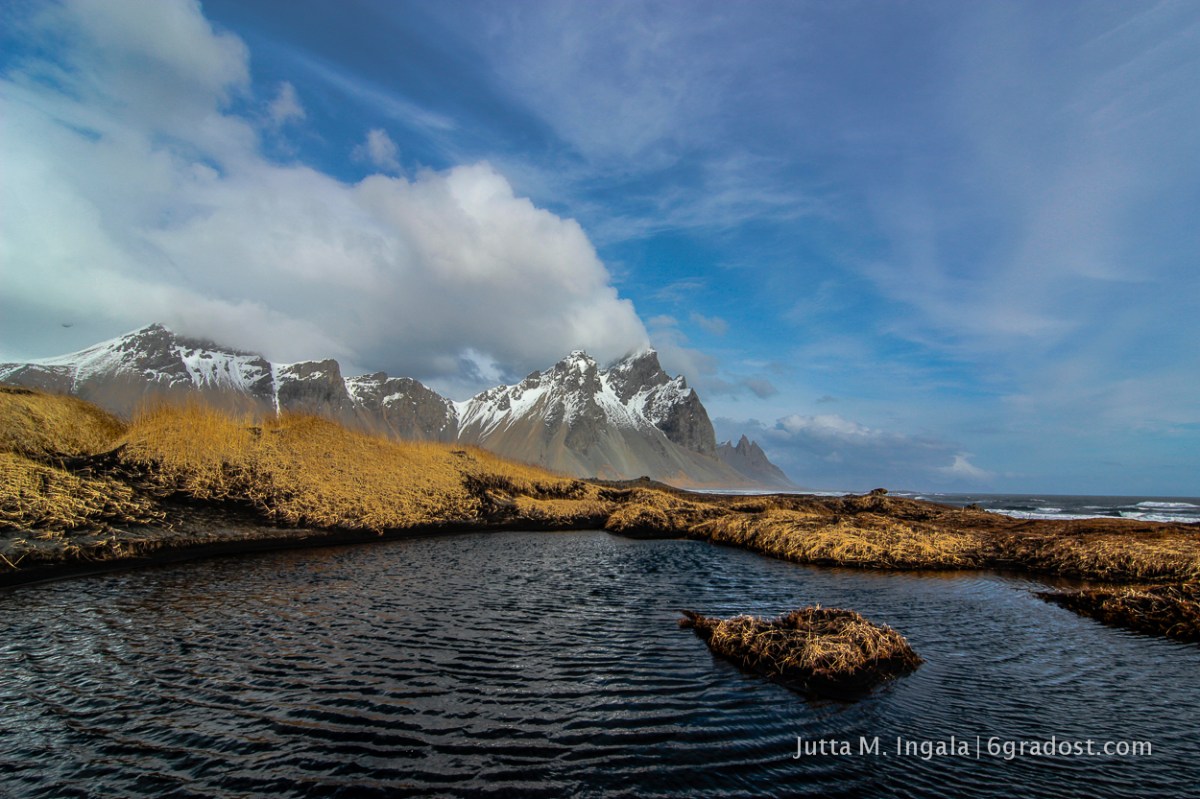 Skalatindar mit Vesturhorn im Hintergrund