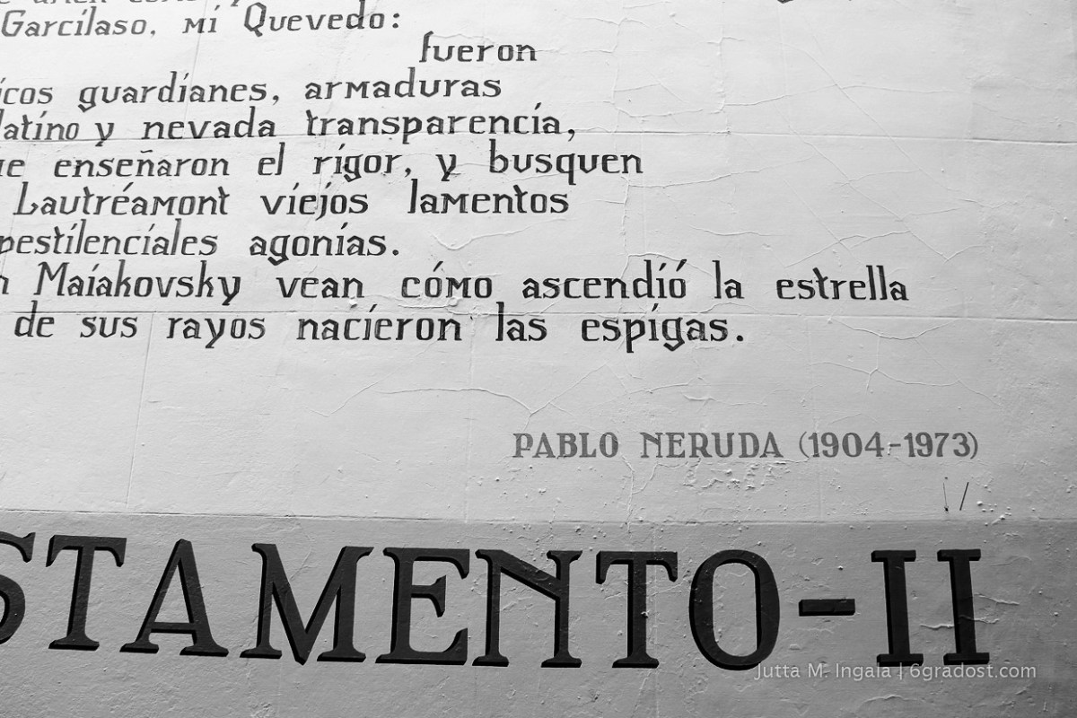 Mauergedicht von Pablo Neruda