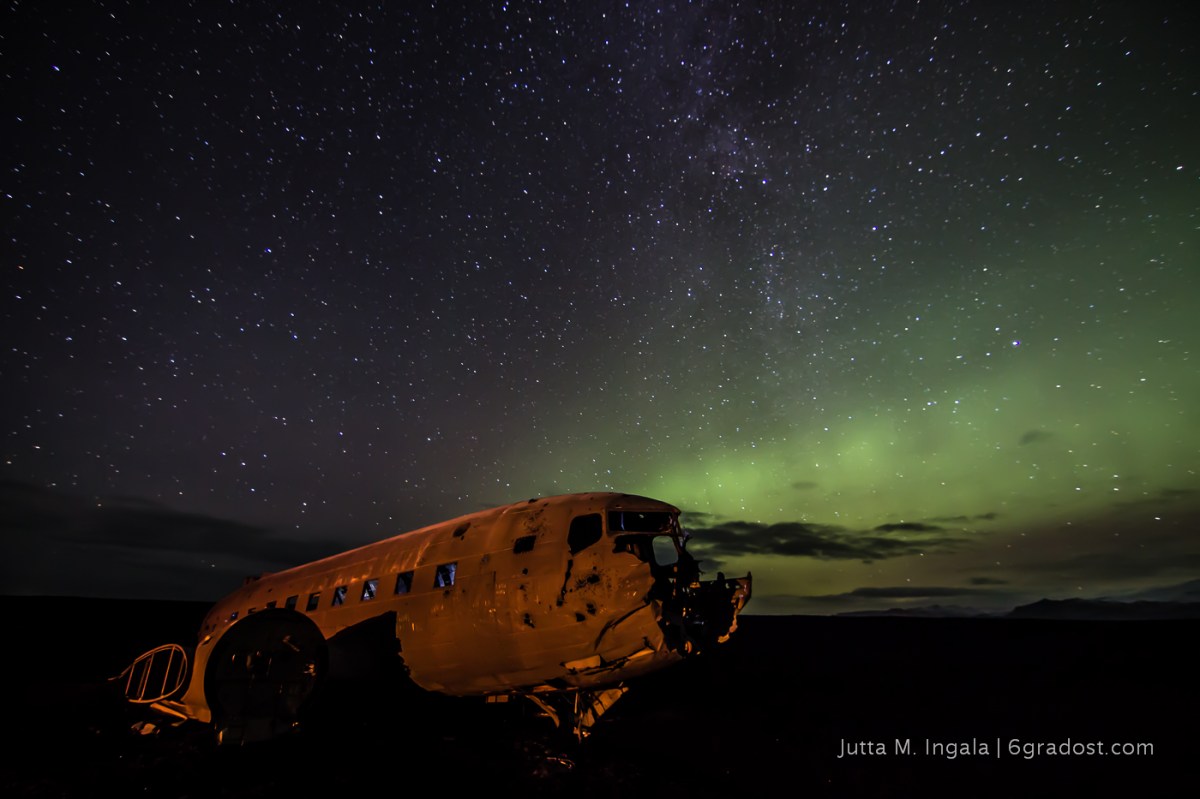Nordlichter über Sólheimasandur