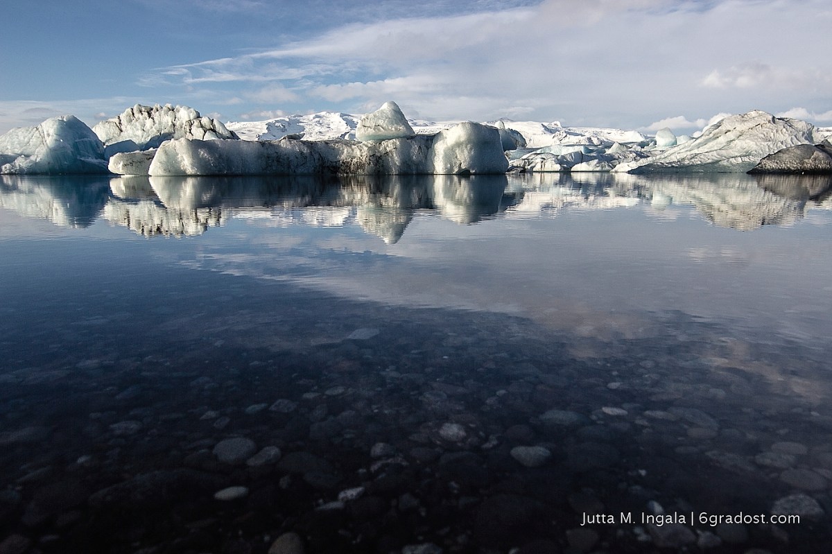 Eisschollen auf der Lagune
