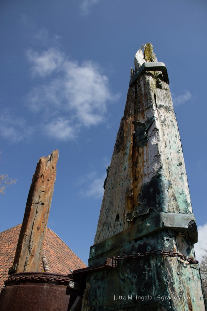 Mit Kupfer beschlagenes Ruder