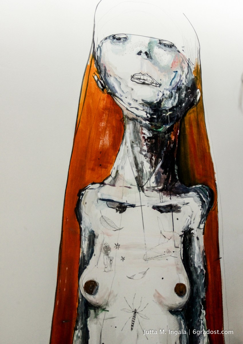 Facial demons... Mural von Dave de Leeuw