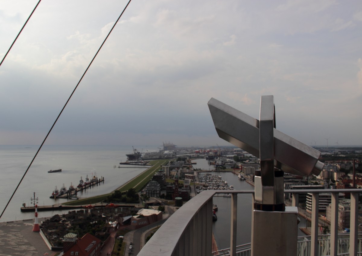 Panoramablick über Bremerhaven in 86 m Höhe